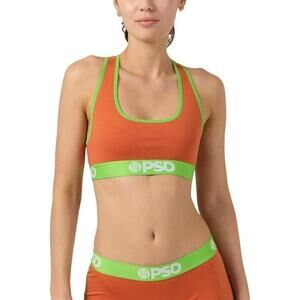PSD Women's Rust Solid Racerback Sports Bra for Women Size Small